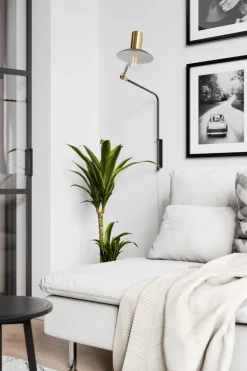 Wandlampe mit Kabel und Stecker Metall E27 Schwenkarm