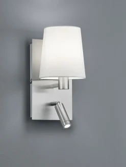 Wandlampe mit Schalter Metall Stoff Leselicht flexibel