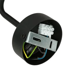 Wandlampe mit Schalter Schwarz Stoffschirm MAJA