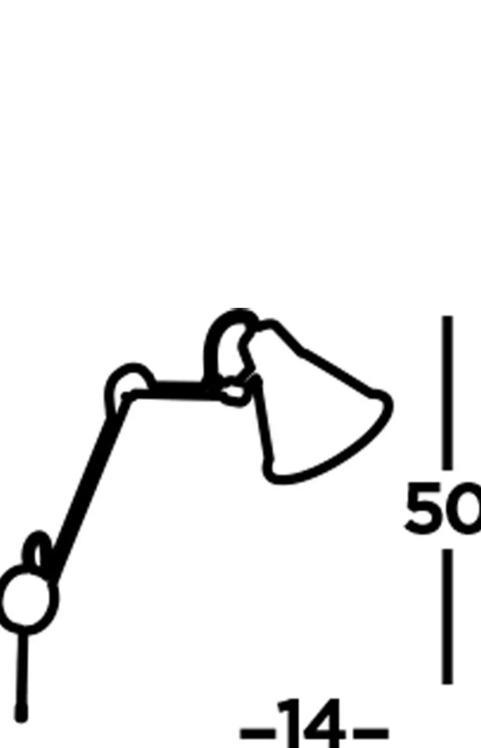 Wandlampe mit Schalter verstellbar Schwarz Gold Gelenke