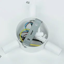 Wandlampe rund Metall Ø 30 cm flach Weiß G9 Modern