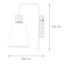 Wandlampe Schirm Weiß Holz Skandinavisch REILLY