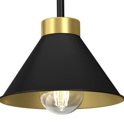 Wandlampe Schwarz Gold E27 Metall Loft Design