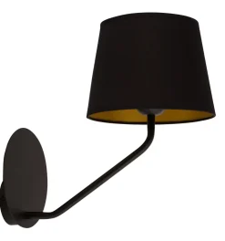 Wandlampe Schwarz Kupfer Metall H:34 cm blendarm