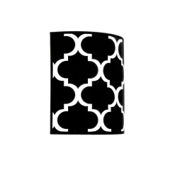 Wandlampe Schwarz Weiß Retro Muster Up Down H: 25 cm