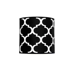 Wandlampe Schwarz Weiß Retro Muster Up Down H: 25 cm
