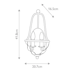 Wandlampe Shabby Weiß Antik Metall H: 41,8 cm Landhaus
