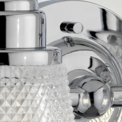 Wandlampe Spiegel LED G9 IP44 B: 34,5 cm Metall Glas in Chrom