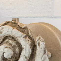 Wandlampe Stoff 31,8 cm hoch Creme Weiß