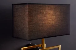 Wandlampe Stoff blendarm T:20 cm E27 in Gold Schwarz