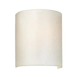 Wandlampe Stoff Up Down Creme Chrom Flur Schlafzimmer