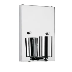 Wandlampe Stoff Up Down Creme Chrom Flur Schlafzimmer