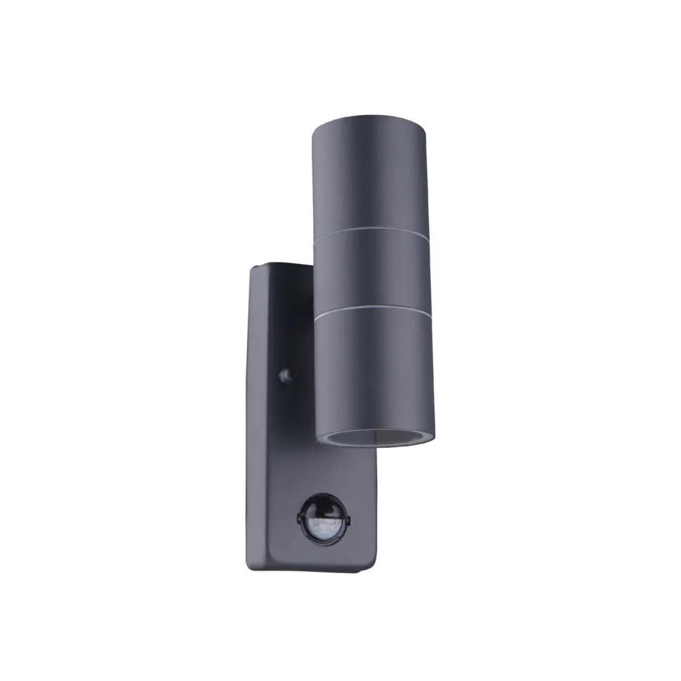 Wandlampe Up Down Bewegungsmelder Anthrazit IP44 außen