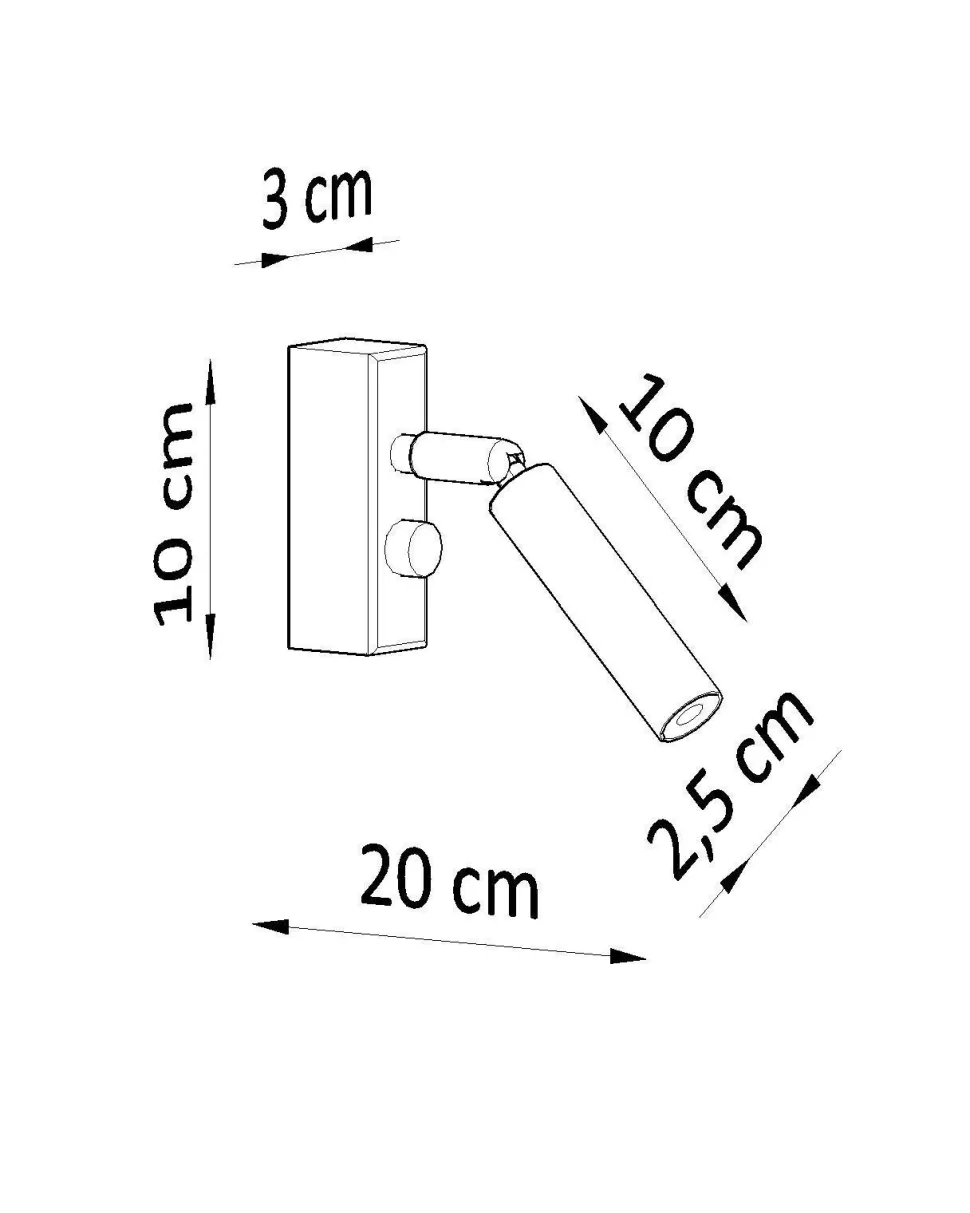 Wandlampe verstellbar Weiß klein Metall zum Lesen