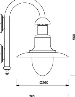 Wandlampe VIAREGGIO Messing Glas Maritim glanzvoll