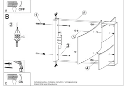 Wandlampe Weiß Glas Metall Modern 2x G9 MAGO