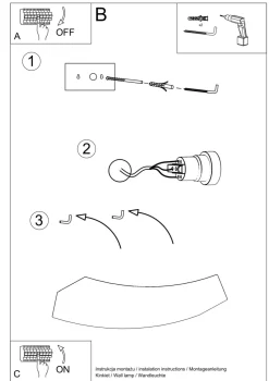 Wandlampe Weiß Keramik 36 cm dekorativ bemalbar 2x G9