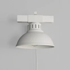 Wandlampe Weiß mit Steckdosenanschluss