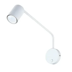Wandlampe Weiß verstellbar Metall GU10 mit Schalter
