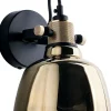Wandlampe ZERO in Gold Glas rund Look Spot Lampe