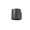Wandleuchte Anthrazit Metall klein H:10cm rund VALERYA