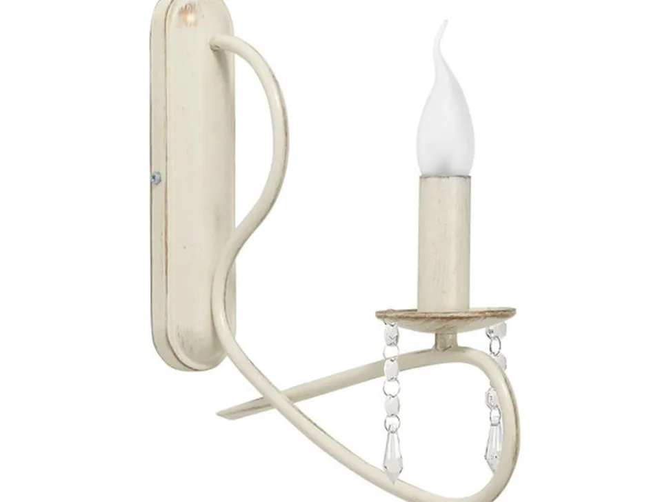 Wandleuchte Antik mit Kristallglas