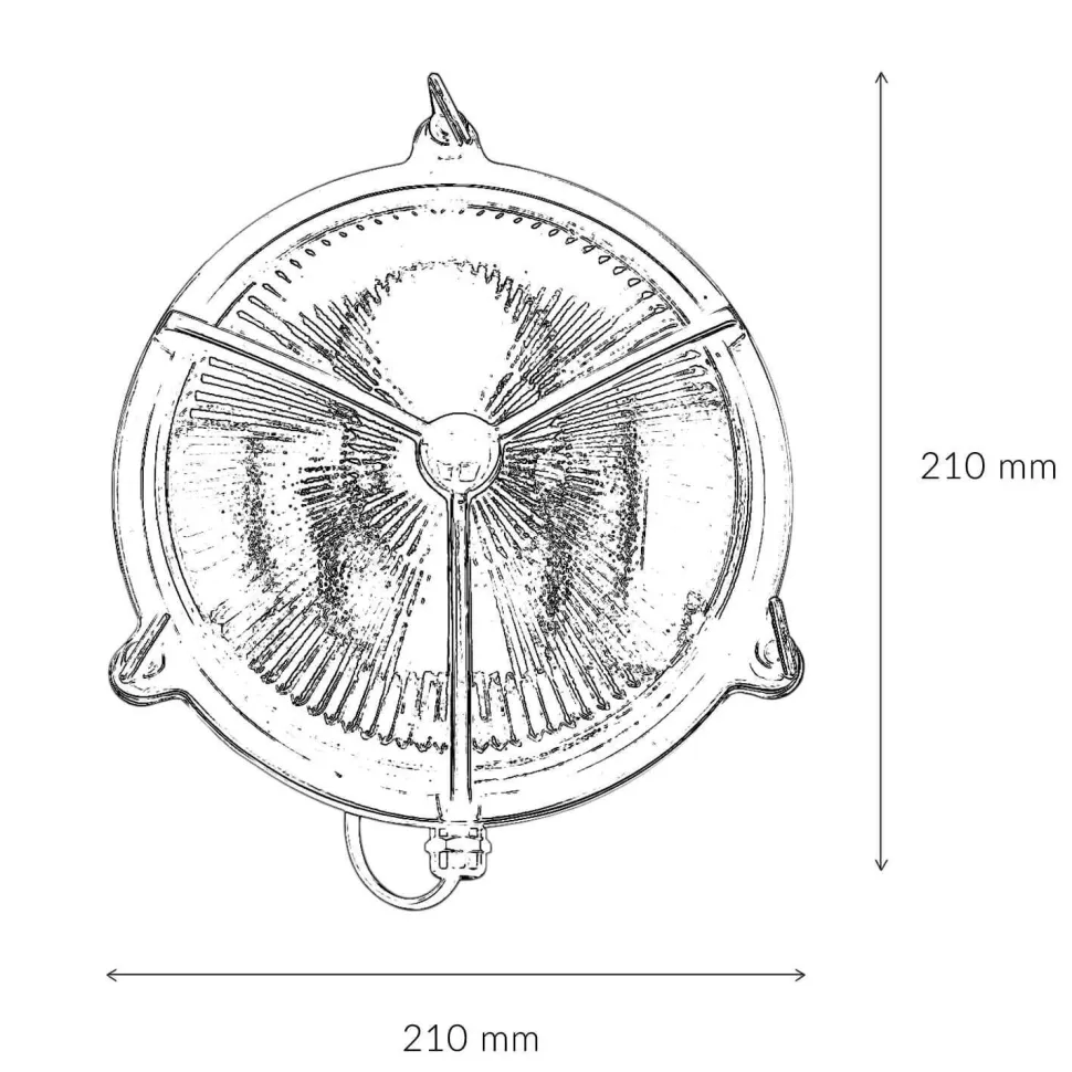 Wandleuchte Außen Glas Messing Haus rund Maritim