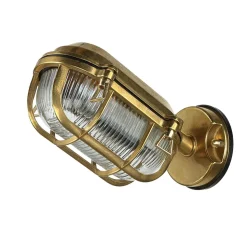 Wandleuchte Außen Messing Maritim IP64 Haus Terrasse