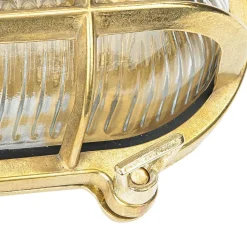 Wandleuchte Außen Messing Maritim IP64 Haus Terrasse