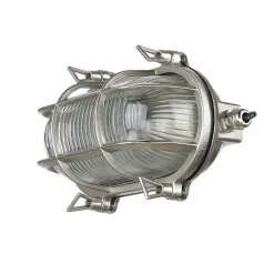 Wandleuchte Außen Nickel Maritim IP64 Echt-Messing