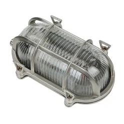 Wandleuchte Außen Nickel Maritim IP64 Echt-Messing