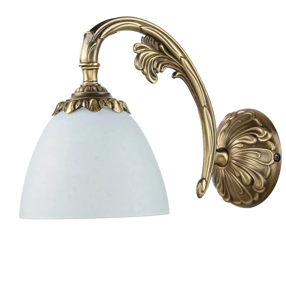 Wandleuchte aus Echt-Messing in Bronze Beatrice