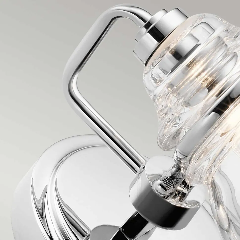 Wandleuchte Bad LED G9 IP44 H: 16,3 cm Chrom poliert