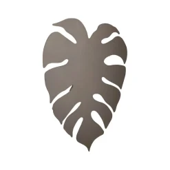 Wandleuchte Braun H: 40 cm 3x G9 Blatt indirekt Metall