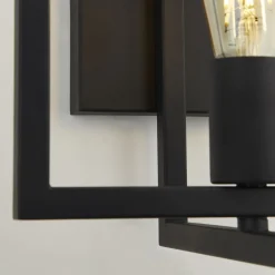 Wandleuchte E27 Schwarz Metall Retro Design DEAN