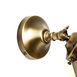 Wandleuchte Echt-Messing in Bronze hell