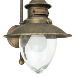 Wandleuchte Echt-Messing in Bronze Antik Al Mare