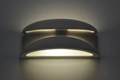 Wandleuchte Gips bemalbar Weiß Lichtmuster