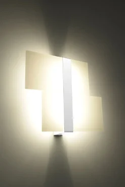 Wandleuchte Glas Metall Weiß 2x G9 blendarm dekorativ