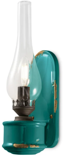 Wandleuchte Handarbeit Glas E14 33 cm hoch Vintage ZARIOTI