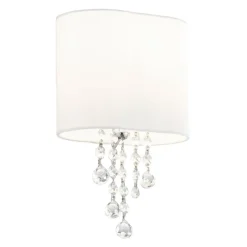 Wandleuchte im Jugendstil weiß