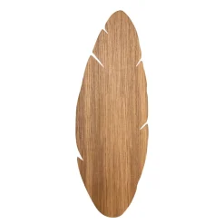 Wandleuchte indirekt Holz H: 69 cm Blatt Natur Design 4x G9