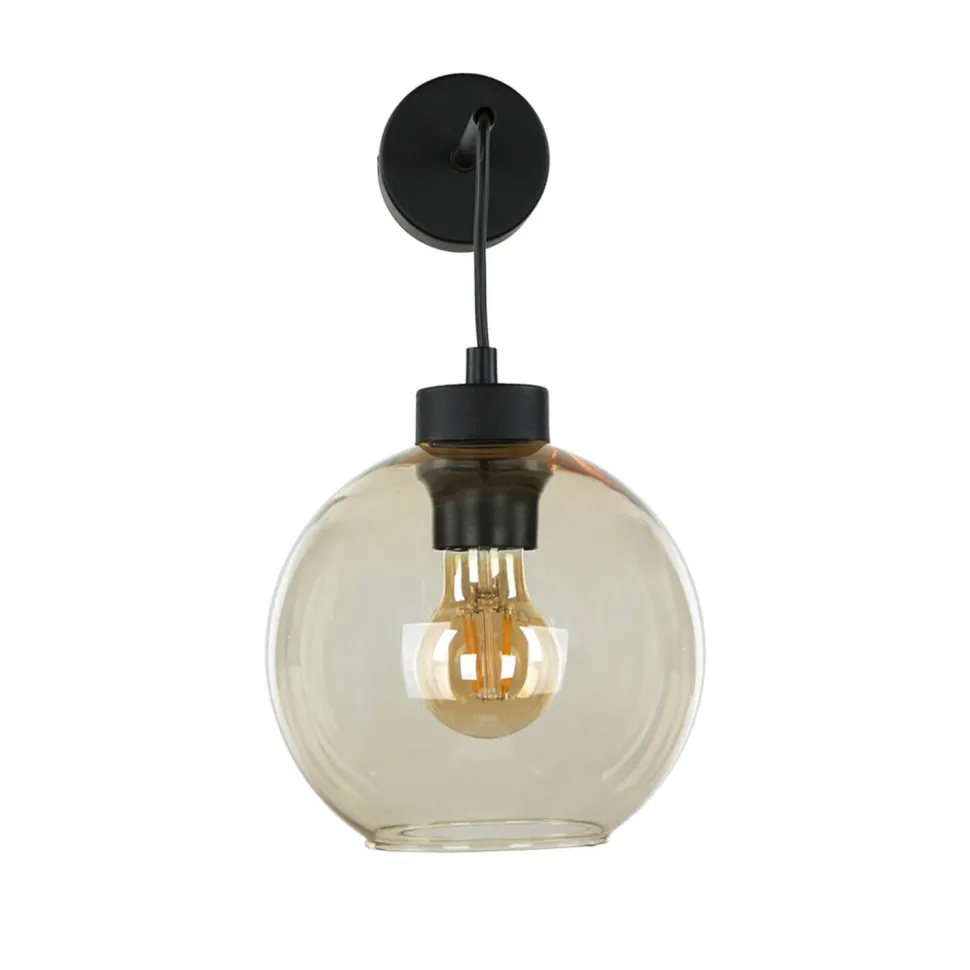 Wandleuchte KALETE Bernsteinfarben Flur Lampe E27