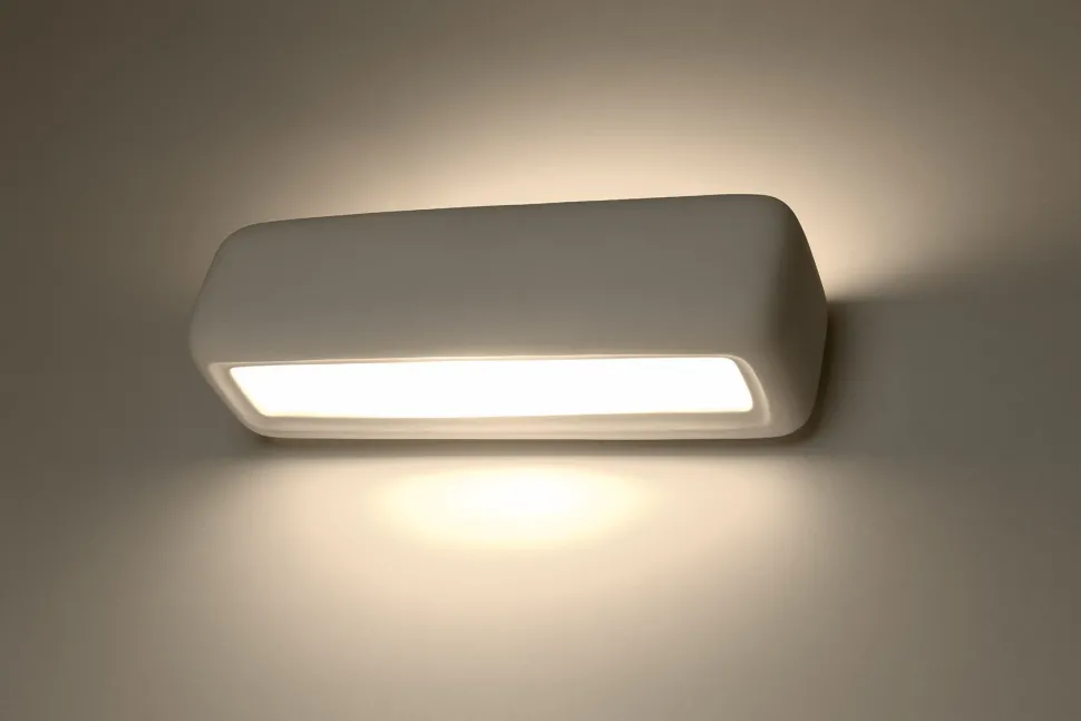 Wandleuchte Keramik bemalbar 33 cm indirekt Up Down