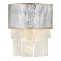 Wandleuchte klein B: 30,5 cm Edelstahl Kristall 2x E14 Up Down