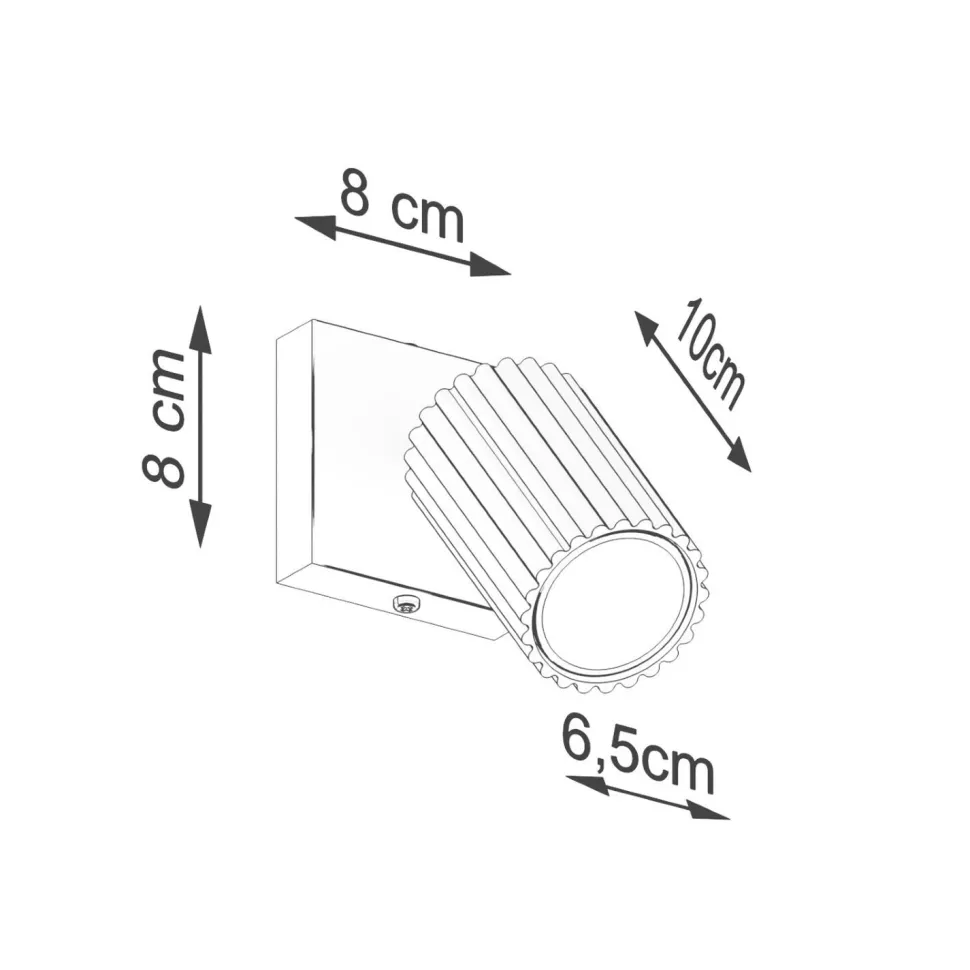 Wandleuchte klein B: 8 cm Grün schwenkbar Aluminium GU10