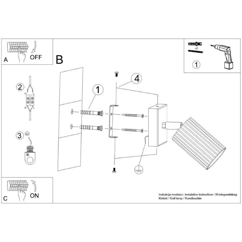 Wandleuchte klein B: 8 cm Grün schwenkbar Aluminium GU10