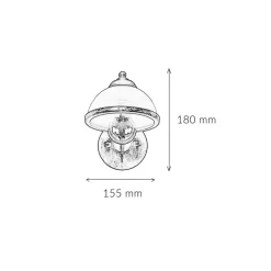 Wandleuchte KORFU in Messing Antik