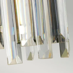 Wandleuchte Kristall Art Déco E27 in Nickel Klar E27