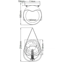 Wandleuchte LED G9 H: 25,4 cm 3000 K Schwarz Gold Weiß
